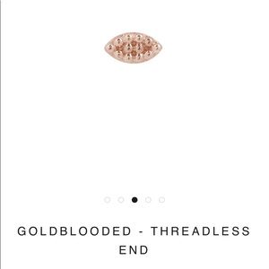 Set of 2 - Buddha Jewelry Organics 14k rose gold “Goldblooded” threadless ends
